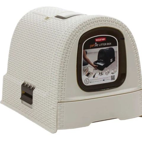 CURVER - Cat litter box - cream/brown