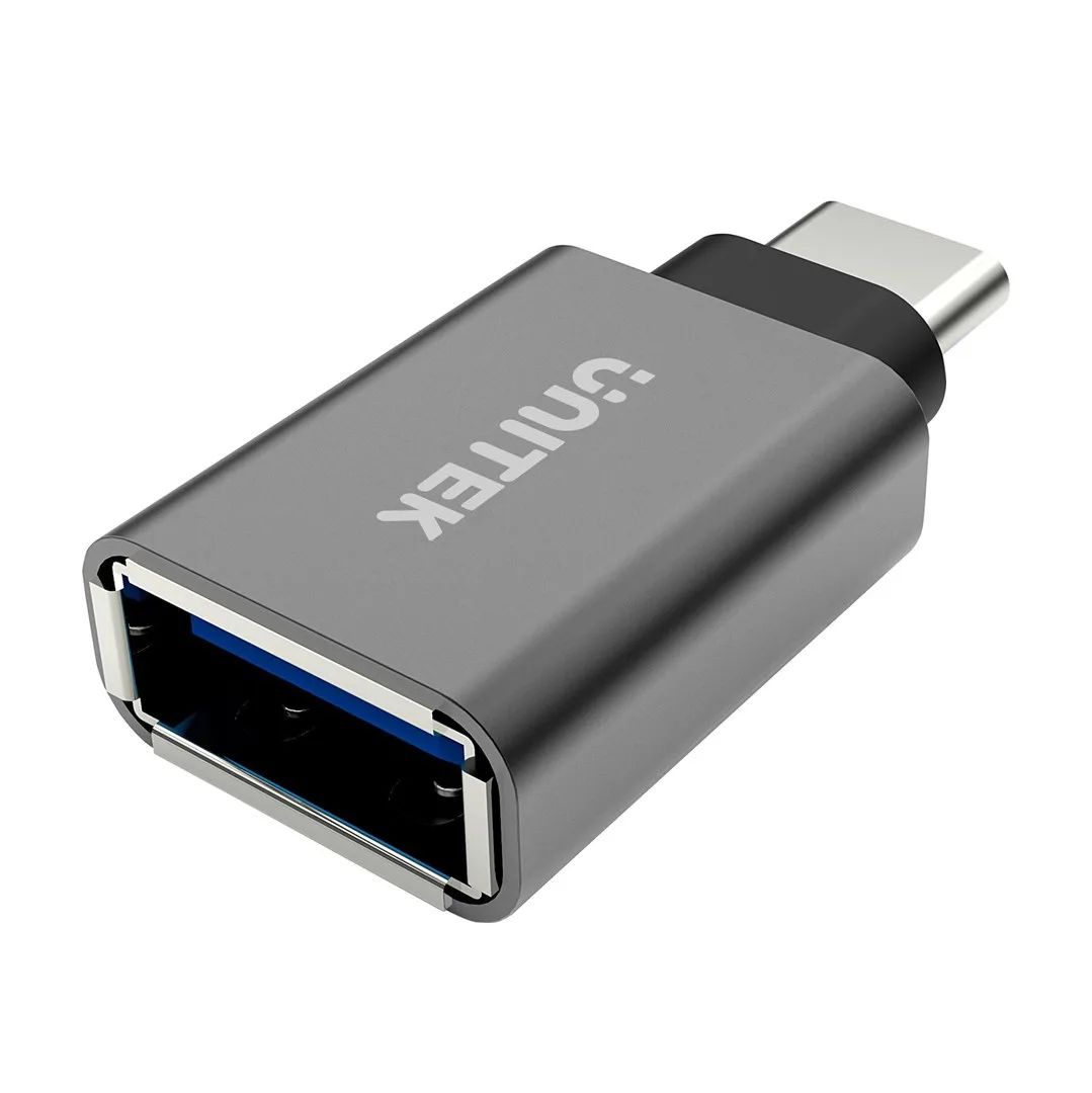 UNITEK Y-A025CGY cable interface/gender adapter USB Type-C USB Type-A Metallic