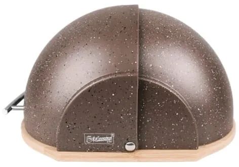 Oval bread bin MR-1678G-BROWN MAESTRO