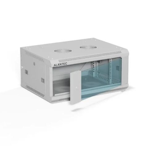 ALANTEC 19" 4U 600x450 wall-mounted cabinet, grey