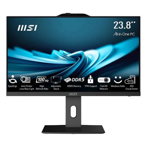 MSI AIO PRO AP242P 14M-892XEU i5-14400 23.8" IPS LED FHD Non-Touch Anti-Glare 16GB SSD 500GB M.2 AX211 WiFi 6E No OS Black