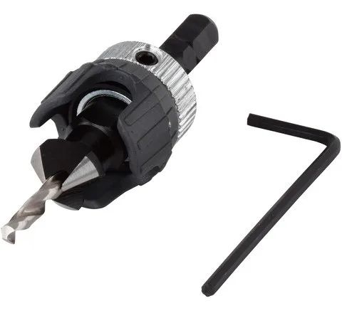 Wolfcraft 2544000 - 3,2-12mm Screw Starter With Countersink and Depth Stop