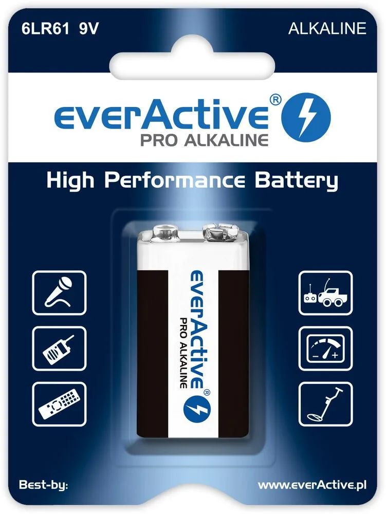 Alkaline battery 6LR61 9V (R9*) everActive Pro