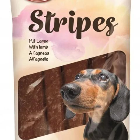 TRIXIE Stripes with lamb - Dog treat - 100g
