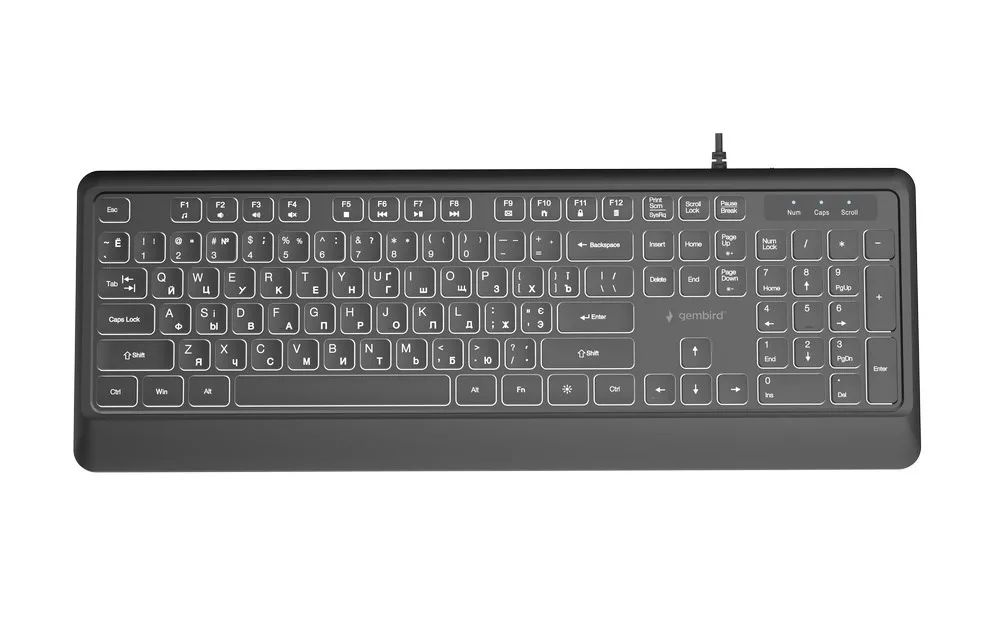 KEYBOARD MULTIMEDIA USB CYRILL/BLACK KB-UML-04-CYRL GEMBIRD
