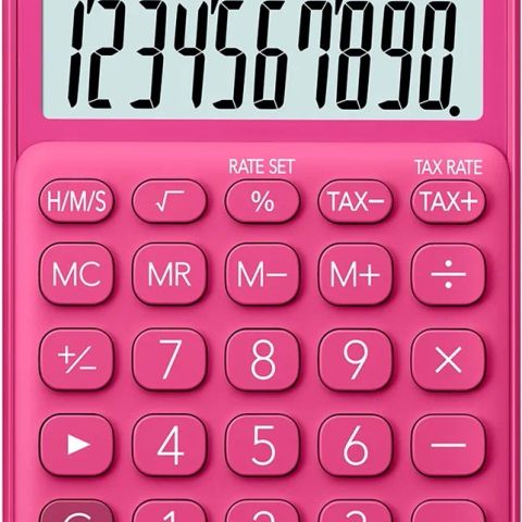CASIO CALCULATOR POCKET SL-310UC-RD RED, 10 DIGIT DISPLAY