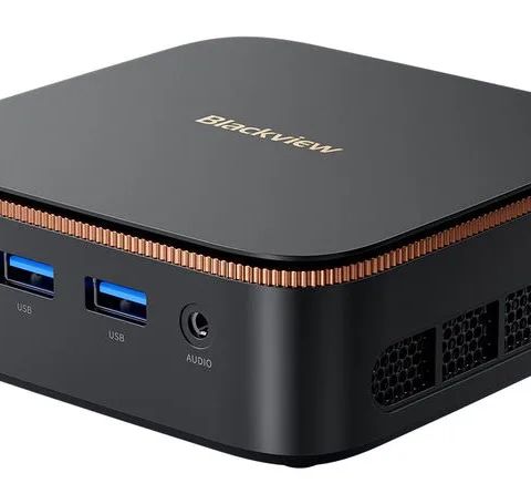 Blackview MP20 Mini PC with Ryzen 3 3300U, 8GB RAM, 256GB SSD, Windows 11 Pro, black