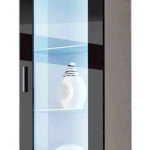Cama hanging display cabinet SOHO white/black gloss