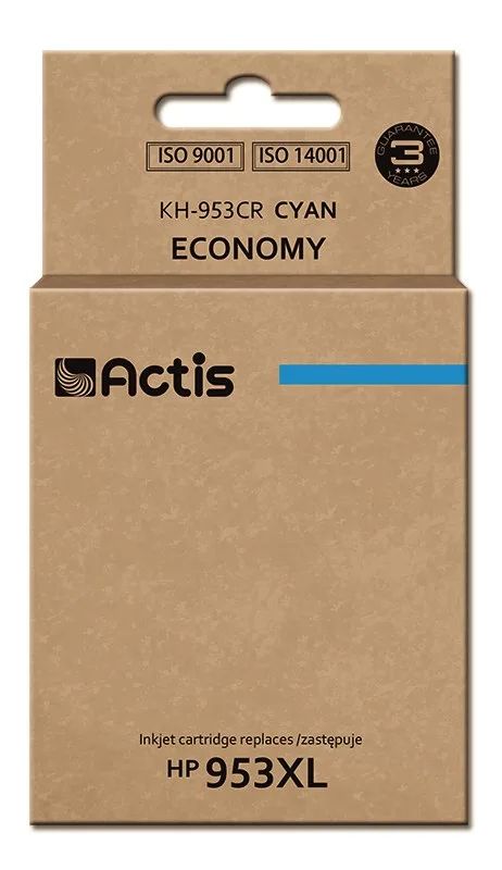 Actis KH-953CR Ink Cartridge (replacement for HP 953XL F6U16AE; Standard; 25ml; blue) - New Chip