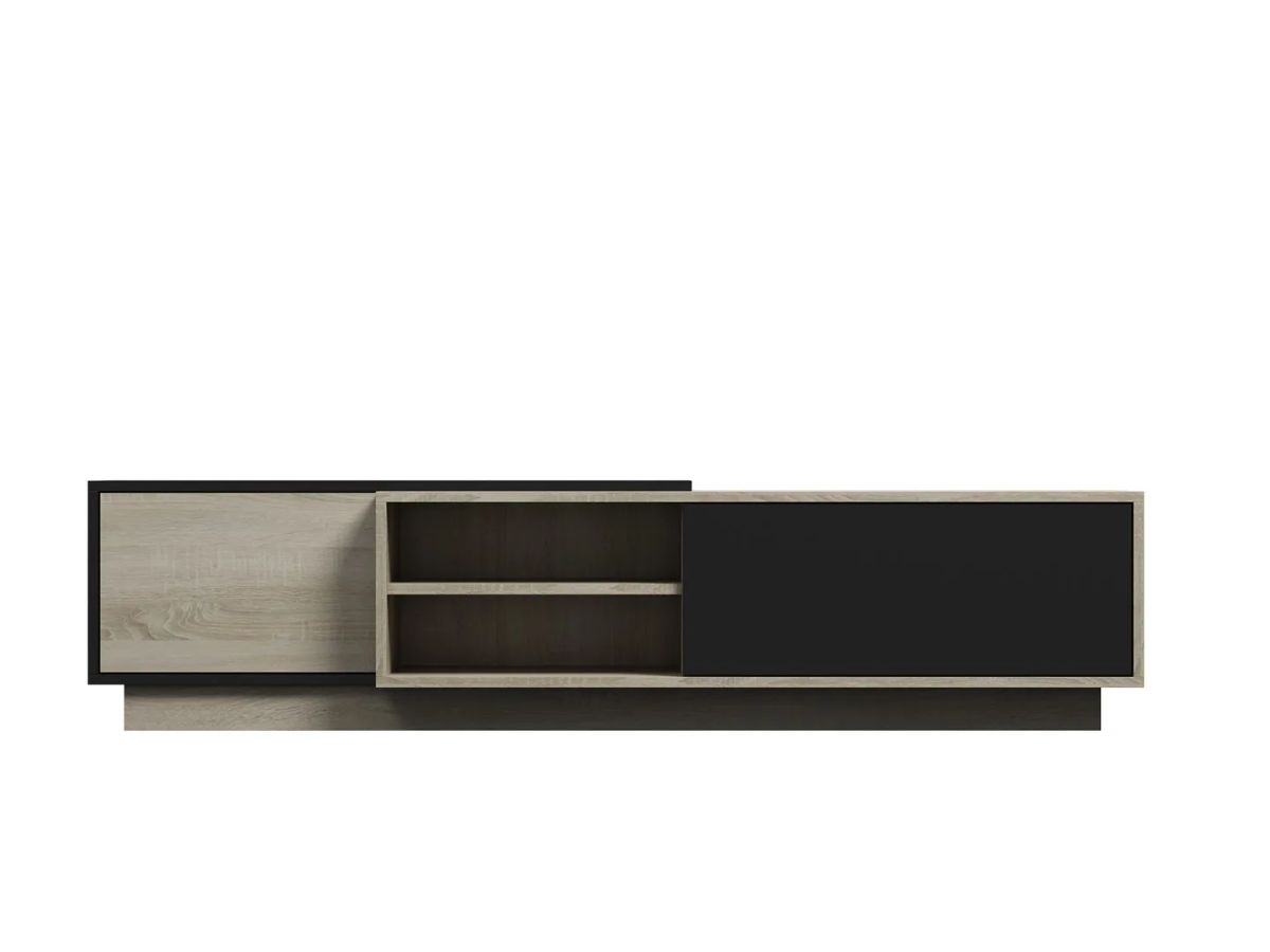 Cama TV cabinet SIGMA1 180 sonoma oak/black gloss