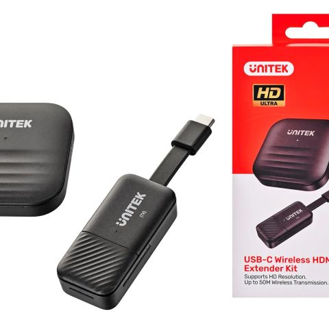 UNITEK V1184A01 AV extender AV transmitter & receiver Black