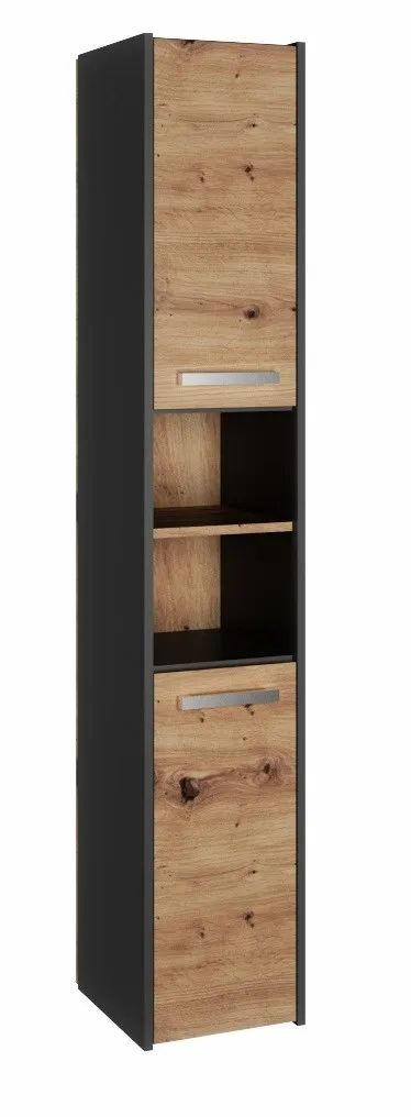 Topeshop S30 ANTRACYT/ARTISAN bathroom storage cabinet