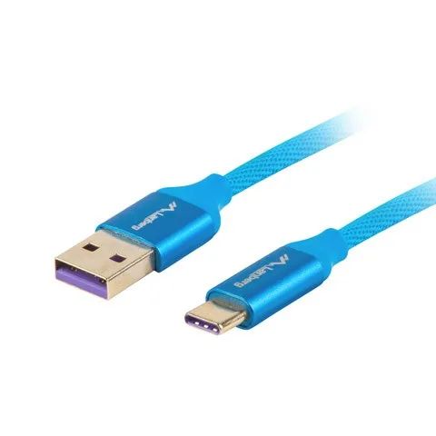 Lanberg CA-USBO-21CU-0010-BL USB cable USB 2.0 1 m USB A USB C Blue