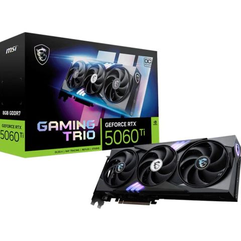 Graphics Card|MSI|NVIDIA|GeForce RTX 5060 Ti|8 GB|GDDR7|128 bit|PCI Express x16 5.0|Active|RTX5060TI8GGAMTRIOOC