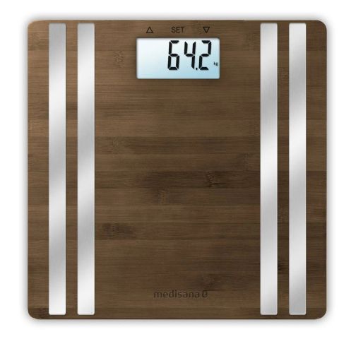 Medisana BS 552 Rectangle Bamboo, Silver Electronic personal scale