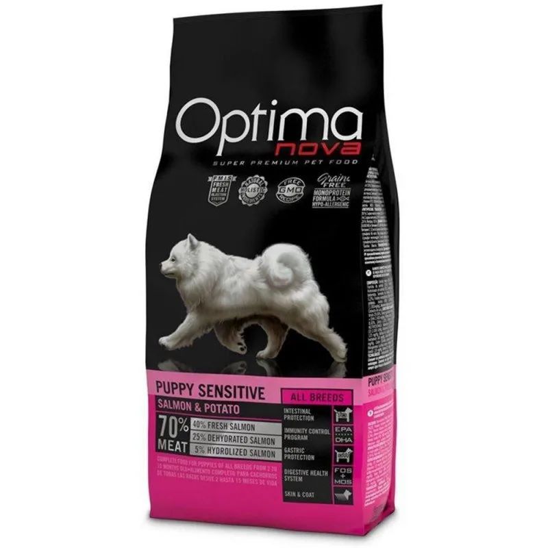 OPTIMANOVA Puppy Sensitive Salmon & Potato - dry dog food - 2kg