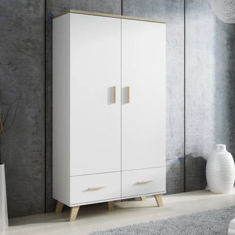 Cama wardrobe LOTTA 2D2D white + sonoma oak