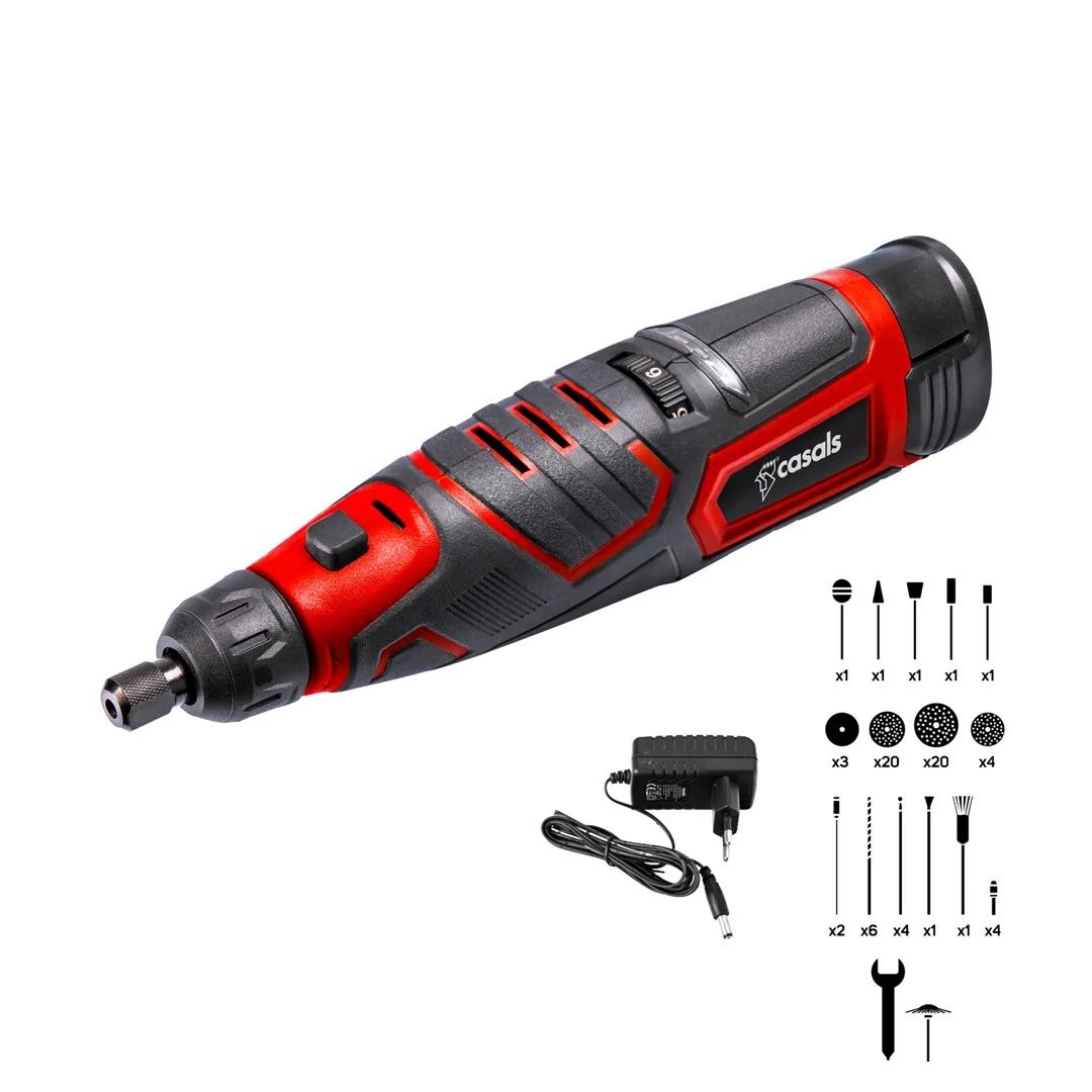 Cordless electric sander with accessories 12V CASALS CMG1205BC