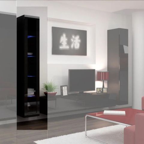 Cama Glass-case VIGO '180' 180/40/30 black/black gloss