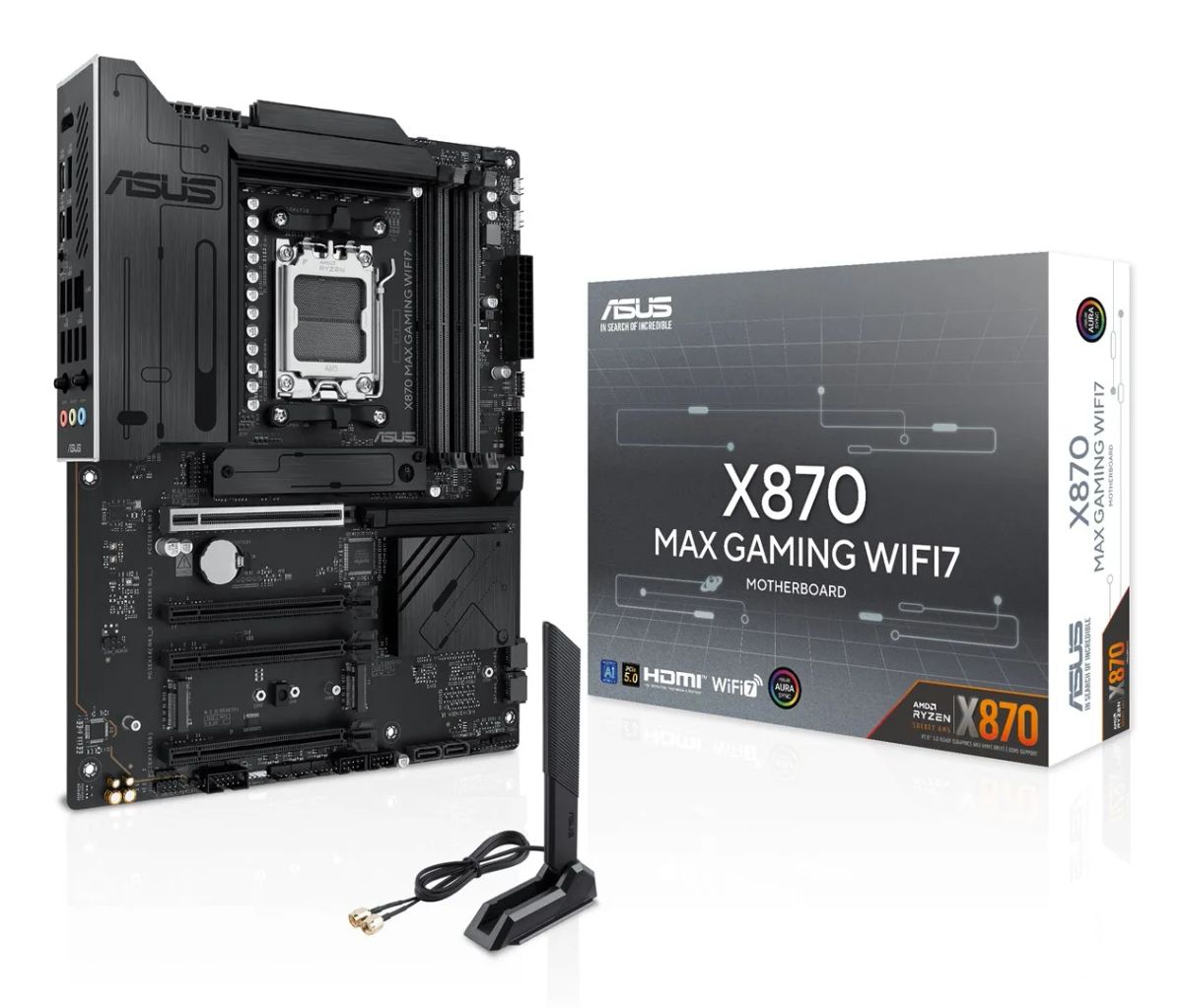 Mainboard|ASUS|AMD X870|SAM5|ATX|Memory DDR5|Memory slots 4|1xPCI-Express 3.0 16x|2xPCI-Express 4.0 16x|1xPCI-Express 5.0 16x|3xM.2|1xHDMI|4xUSB 2.0|4xUSB 3.2|2xUSB-C|1xRJ45|3xAudio port|X870MAXGAMINGWIFI7