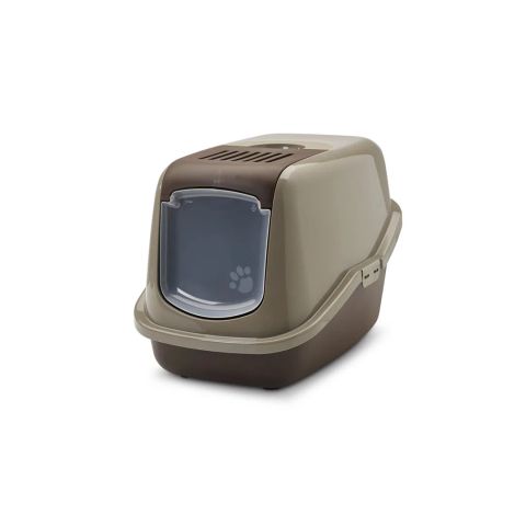 SAVIC Nestor warm gray-chocolate brown - covered cat litter box - 56x39x38.5 cm - 1 pc.