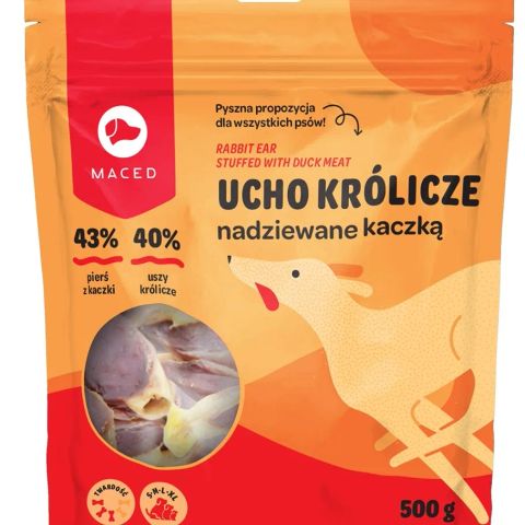 MACED Duck with rabbit ear - dog chew - 500g