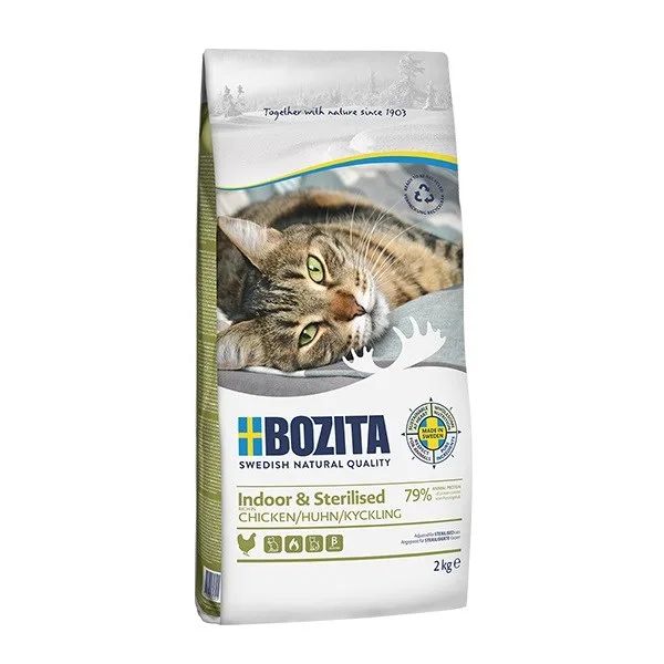 BOZITA Indoor & Sterilised Chicken - dry cat food - 10kg