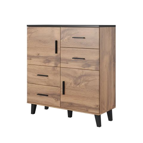 Cama sideboard LOTTA 110 2D4S wotan oak/mat black