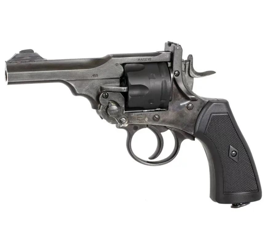 WEBLEY MKVI .455 Police cal.5.5 mm Diabolo cartridge revolver 6-shot. 4’ barrel CO2 Battlefield Ekp to17J