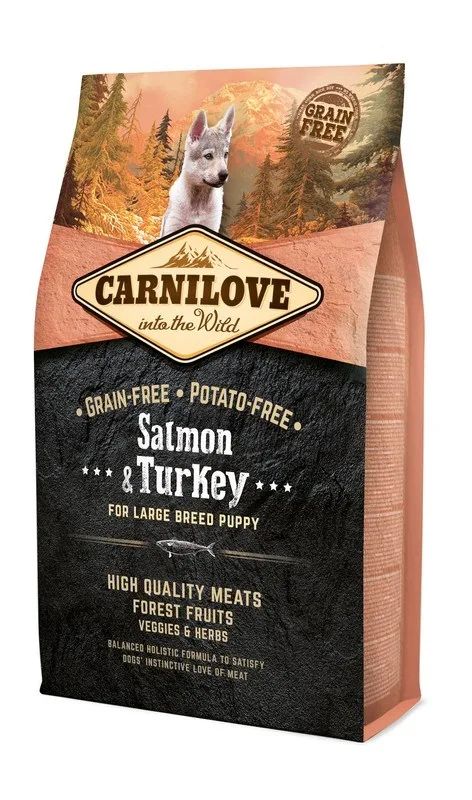 CARNILOVE Puppy Salmon and turkey Large breeds - dry dog food - 4kg