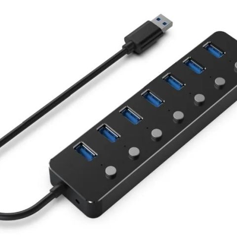 I/O HUB USB3 7PORT/UHB-U3P7P-01 GEMBIRD