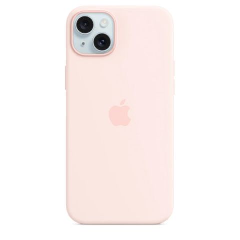 iPhone 15 Plus Silicone Case Light Pink Originaal Ümbris