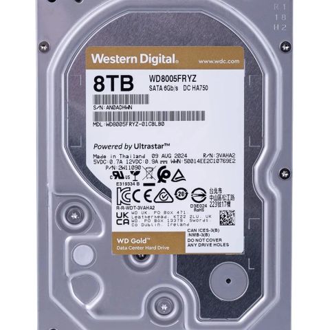 HDD|WESTERN DIGITAL|Gold|8TB|256 MB|7200 rpm|3,5"|WD8005FRYZ