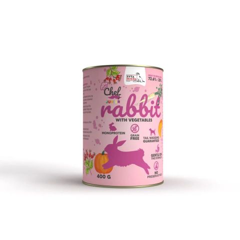 SYTA MICHA Rabbit with vegetables for puppy - wet dog food - 400g