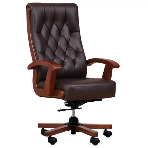 CONSUL brown leather armchair