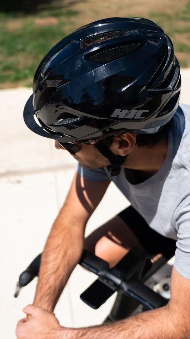 HJC CROSSER Black Cycling Helmet, BLACK, Size S
