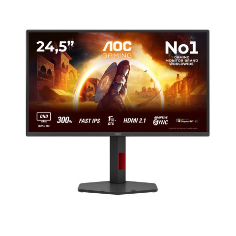 LCD Monitor|AOC|24.5 "|2560 x 1440 pixels|Quad HD|Native aspect ratio 16:9|LED|Flat|Q25G4SR