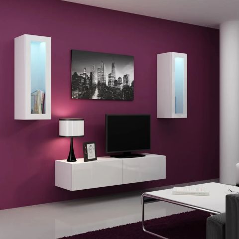 Cama Living room cabinet set VIGO 8 white/white gloss