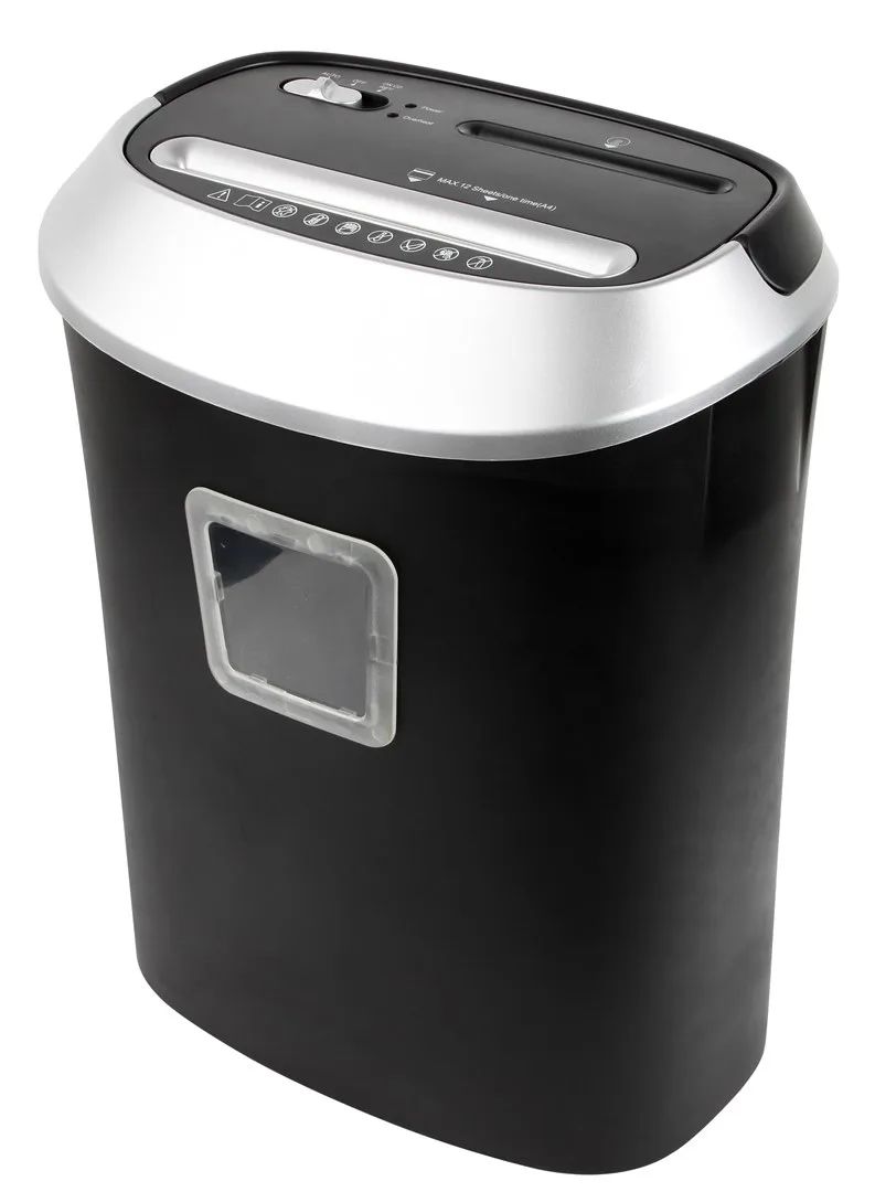Shredder Activejet ASH-1201D, P-3, 25 l, 5x38 mm shreds, black and silver.