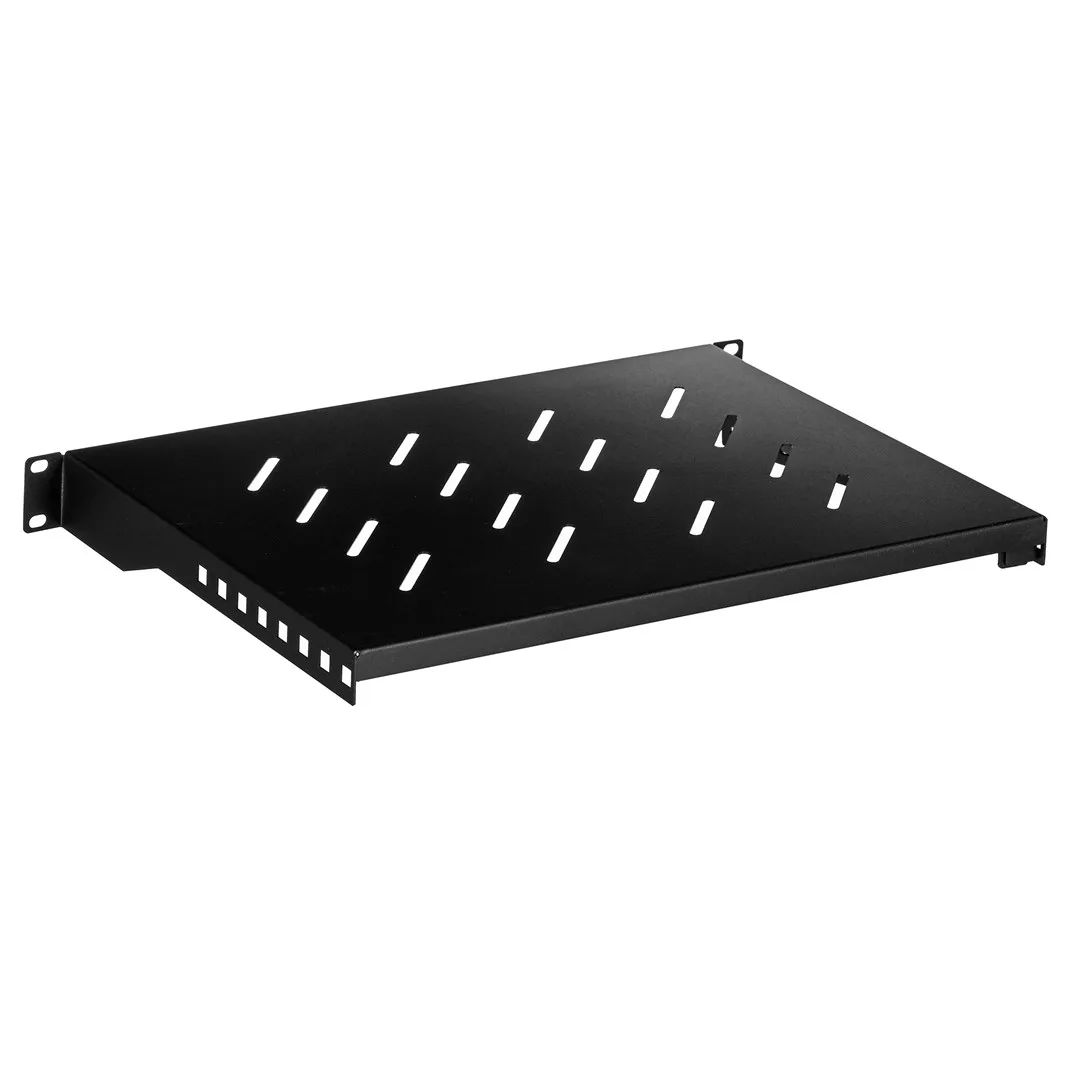 Lanberg 19" fixed shelf 1U/483x300mm, max load capacity up to 25kg | AK-1004-B | Black