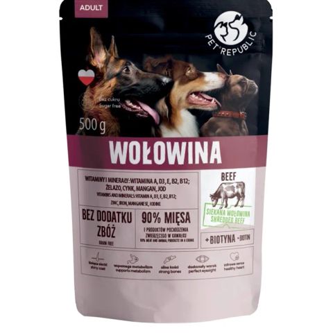 PET REPUBLIC Adult Beef - wet dog food - 500g