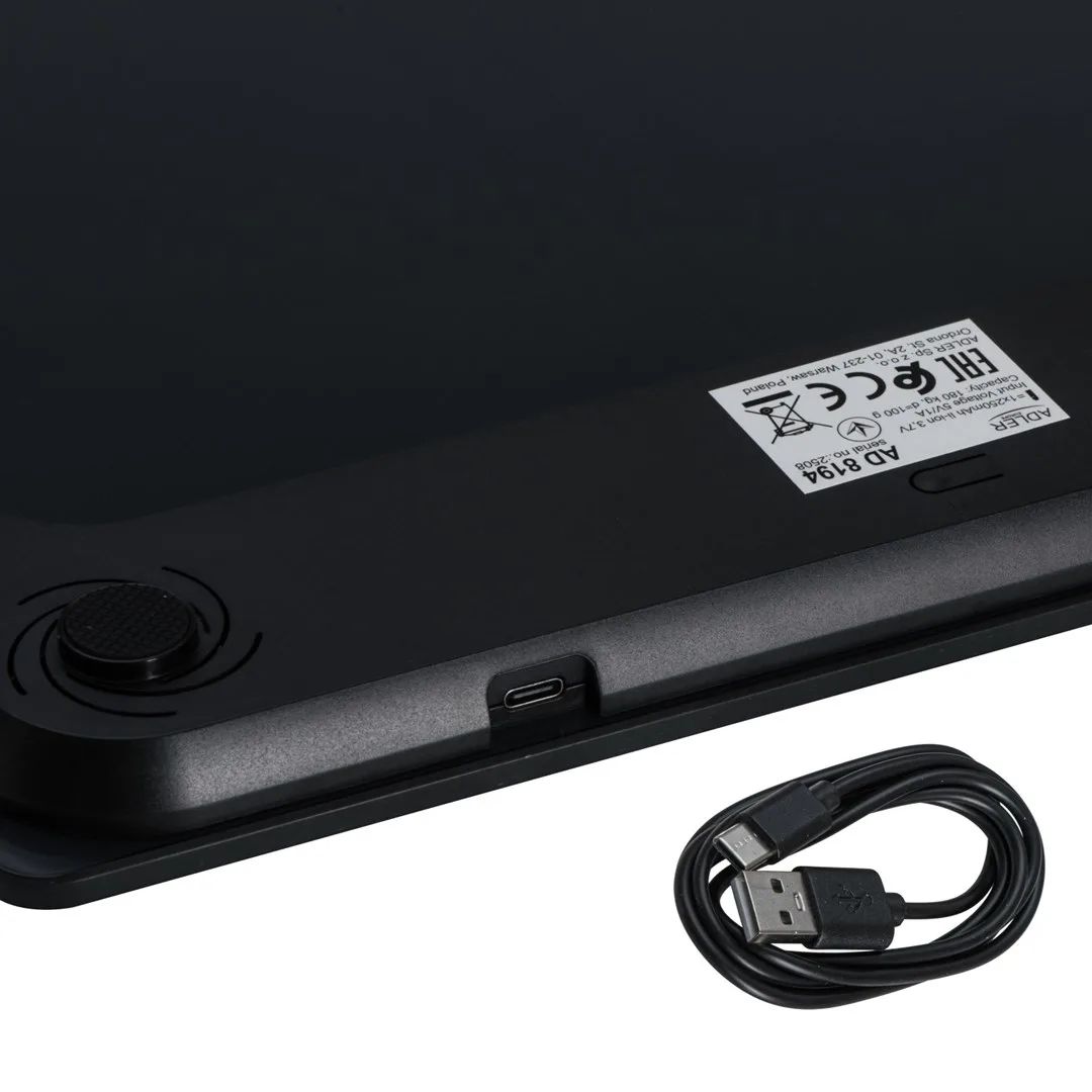 Bathroom scale ADLER AD 8194b rechargeable USB-C Black