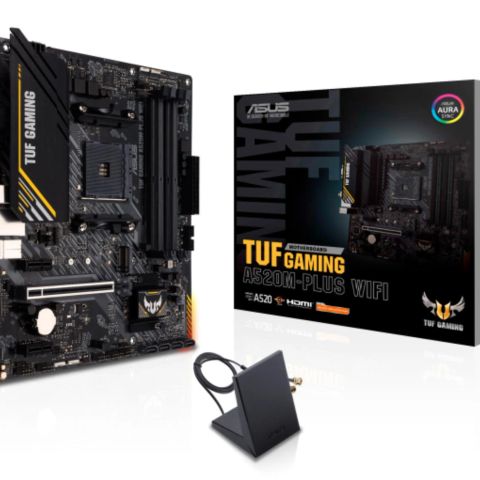 Mainboard|ASUS|AMD A520|SAM4|Micro-ATX|Memory DDR4|Memory slots 4|2xPCI-Express 3.0 1x|1xPCI-Express 3.0 16x|1xM.2|1x15pin D-sub|1xHDMI|1xDisplayPort|2xUSB 2.0|4xUSB 3.2|1xPS/2|1xRJ45|3xAudio port|TUFGAMA520M-PLUSWIFI