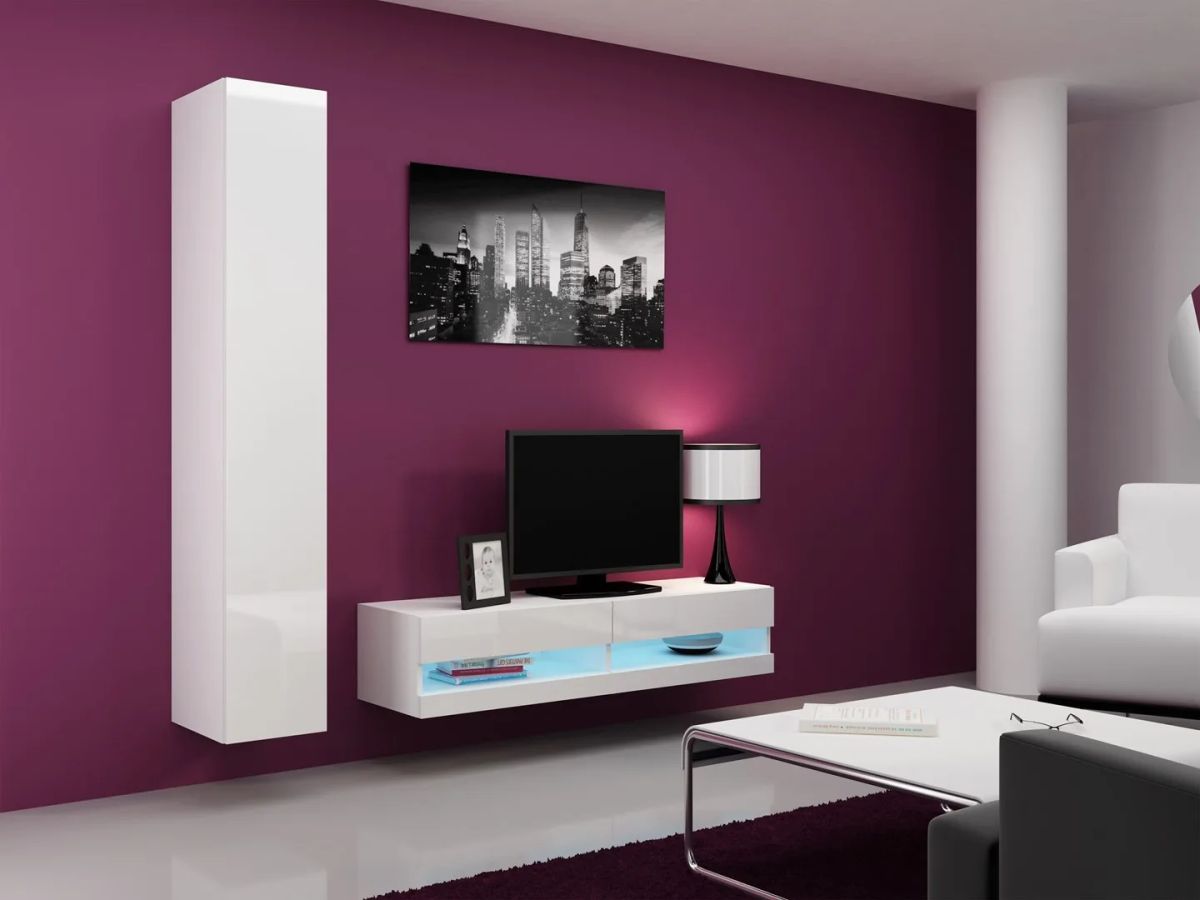 Cama Living room cabinet set VIGO NEW 13 white/white gloss