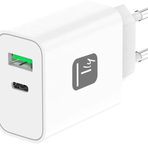 Techly IPW-USB-30WACG mobile device charger Universal White AC Fast charging Indoor