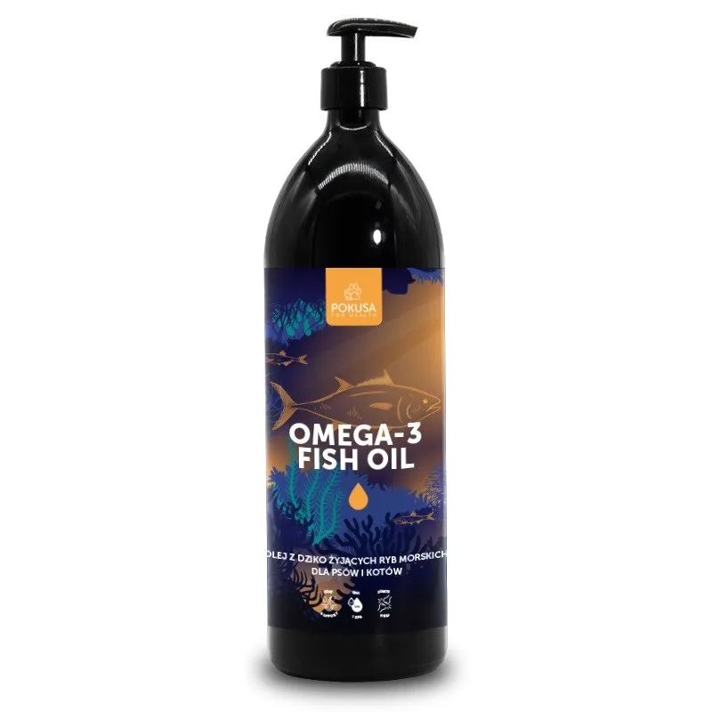 POKUSA Omega-3 Fish oil - fish oil for dogs and cats – 250ml