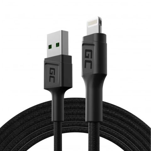 Green Cell KABGC18 lightning cable 2 m Black