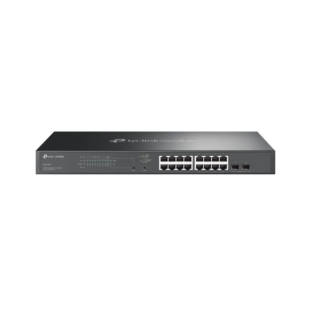 Switch|TP-LINK|Omada|SG2218P|Desktop/pedestal|16x10Base-T / 100Base-TX / 1000Base-T|2xSFP|PoE+ ports 16|150 Watts|SG2218P
