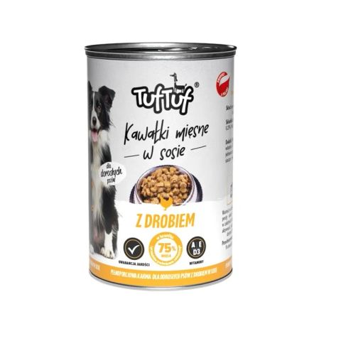 TUF TUF Chunks in gravy with poultry - wet dog food - 415g