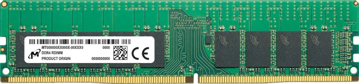 Server Memory Module|MICRON|DDR4|16GB|RDIMM/ECC|3200 MHz|1.2 V|Chip Organization 2048Mx72|MTA18ASF2G72PDZ-3G2R